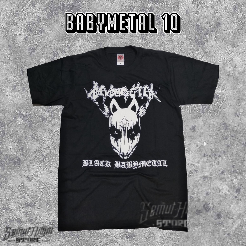 Kaos BABYMETAL BLACK BABYMETAL Builtup Band Musik Metal Prapatan Rebel Heaven Hell