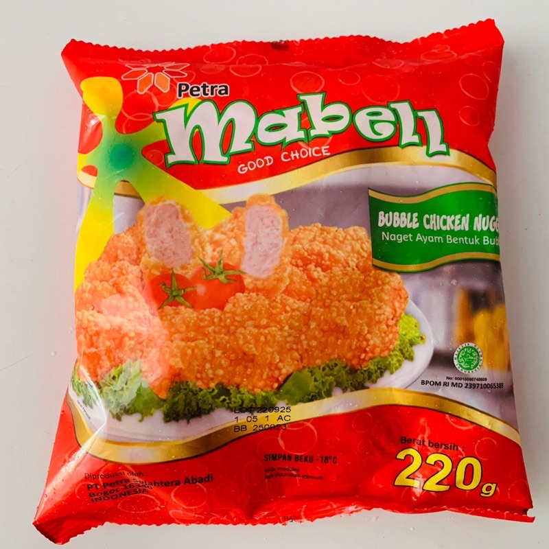 

Nugget crispy naget virall buble mabell 220gr