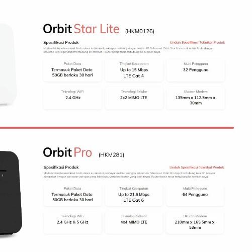 HKM281 Telkomsel Orbit PRO High Speed Modem Router 4G UNLOCK Free 50Gb