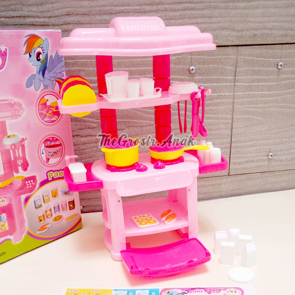 Mini Kitchen Set Princess Mainan Peralatan Dapur Berbie Masak-masakan