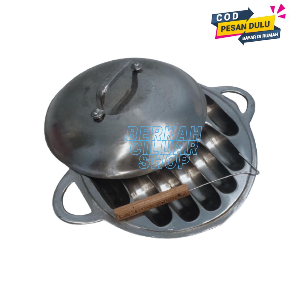 Cetakan Kue Pukis Parabola / Cetakan Kue Pancong Parabola 12Lubang Plus Tutup Dan Pengait