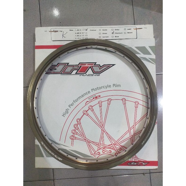 OBRAL VELG DRIV K SHAPE 140 160 RING 17 GOLD ISI 2BIJI HOLE 36
