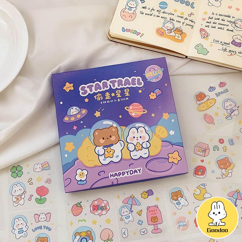 25PCS Kartun Tahan Air Tanpa Jejak Buku Pegangan Stiker Dekorasi Pola Kecil DIY Stiker Ponsel -Doo