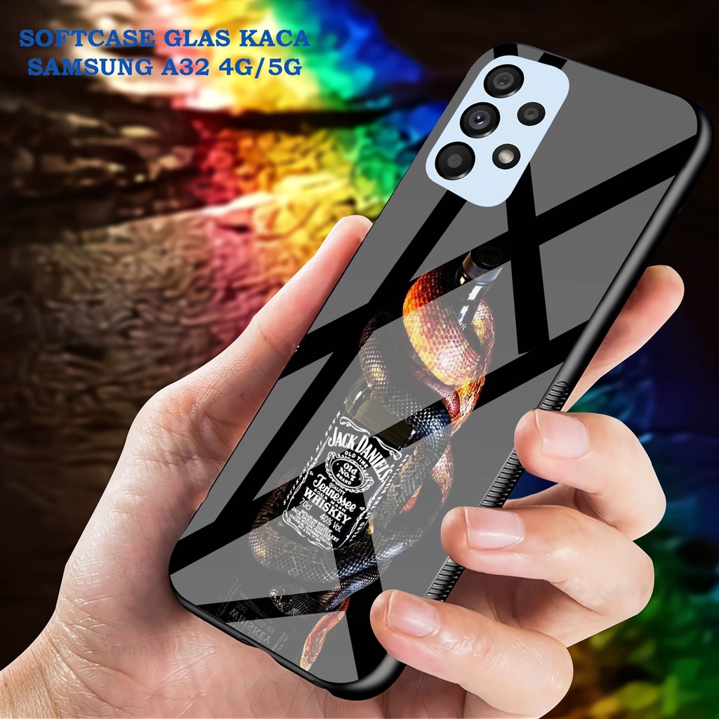 Softcase Glass Kaca SAMSUNG A32 [4G]- Case Hp Pelindung Handphone SAMSUNG A32 [5G] [ A66]