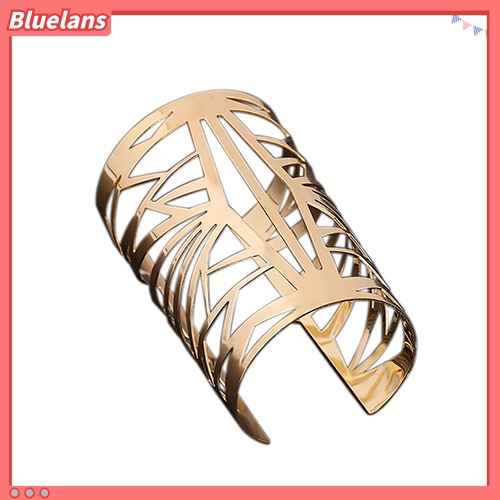 Bluelans New Fashion Golden Hollow Patterned Bangle Opening Cuff Barcelet Jewelry Gift