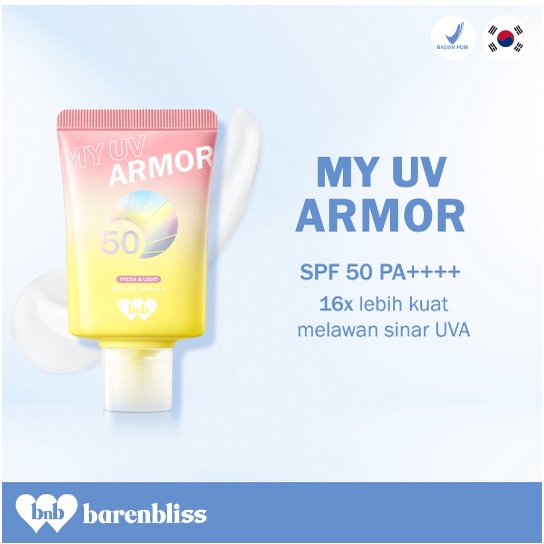 [FREE GIFT] BARENBLISS My UV Armour SPF 50 PA ++++ | Sunscreen + Moisturizer