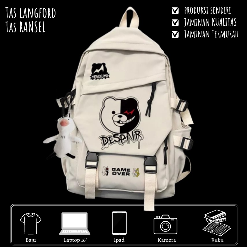 Tas Ransel Sekolah Kuliah Kerja Traveling Multifungsi Backpack Stylish Kekinian Terbaru Murah Bagus Import Lokal Original Simple Elegan Casual Unisex Perempuan Pria Wanita Cewek Cowokj