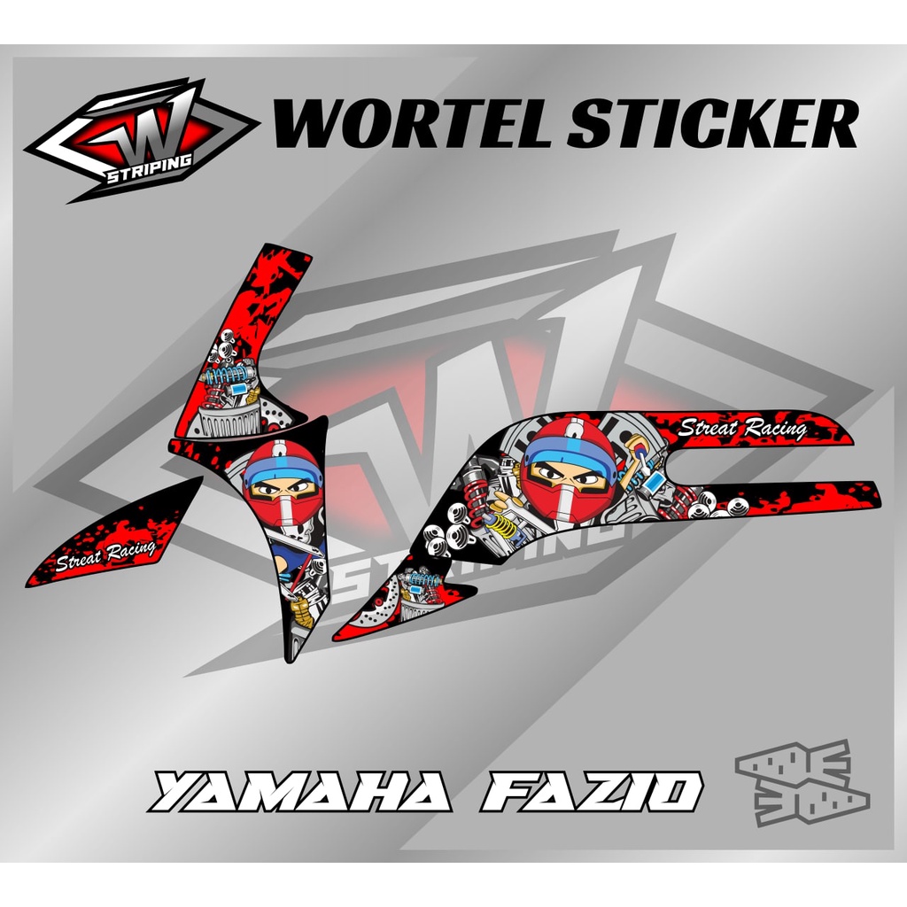 Striping Fazio-Stiker Hologram Decal Motor Fazio Streat