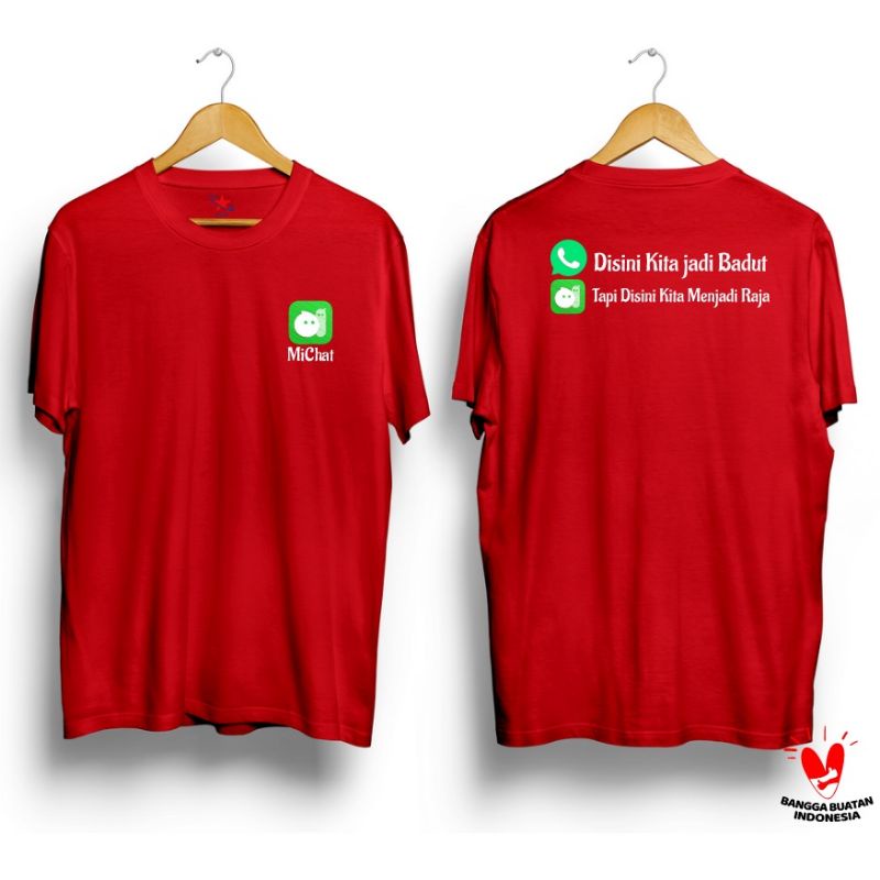KAOS/TSHRIT KATA-KATA MICHAT SIMPLE KEREN DAN TERMURAH