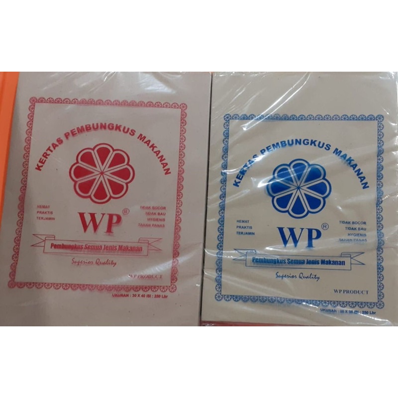 Kertas Pembungkus Makanan WP Merah / WP Biru