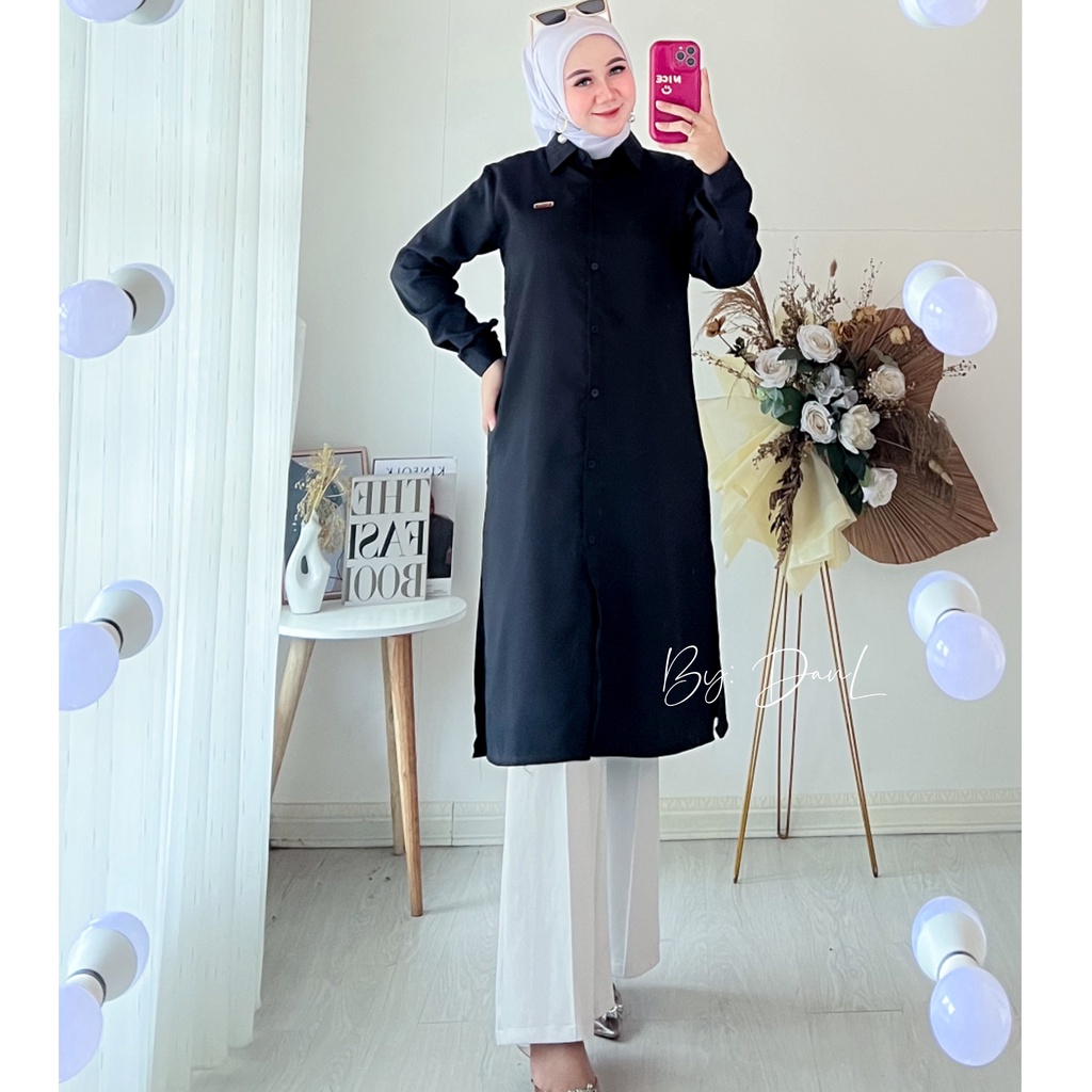 TUNIK BESIC PANJANG WANITA LD110CM/OUTER