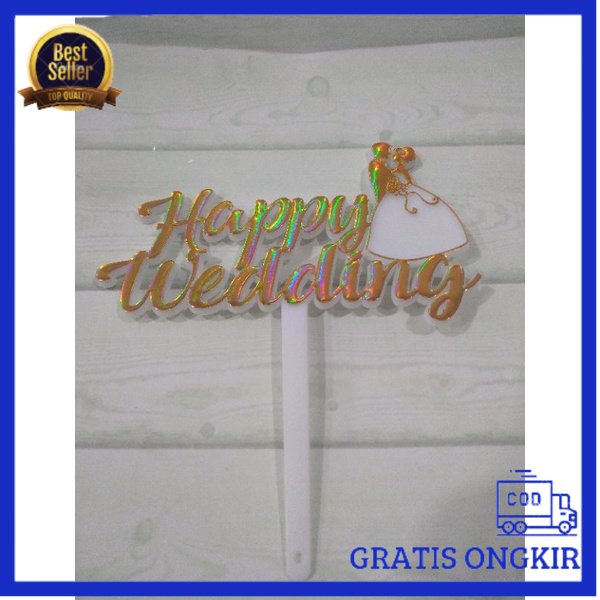 

[Bisa COD] TOPPER HAPPY WEDDING -Terlengkap-Termurah-Berkualitas