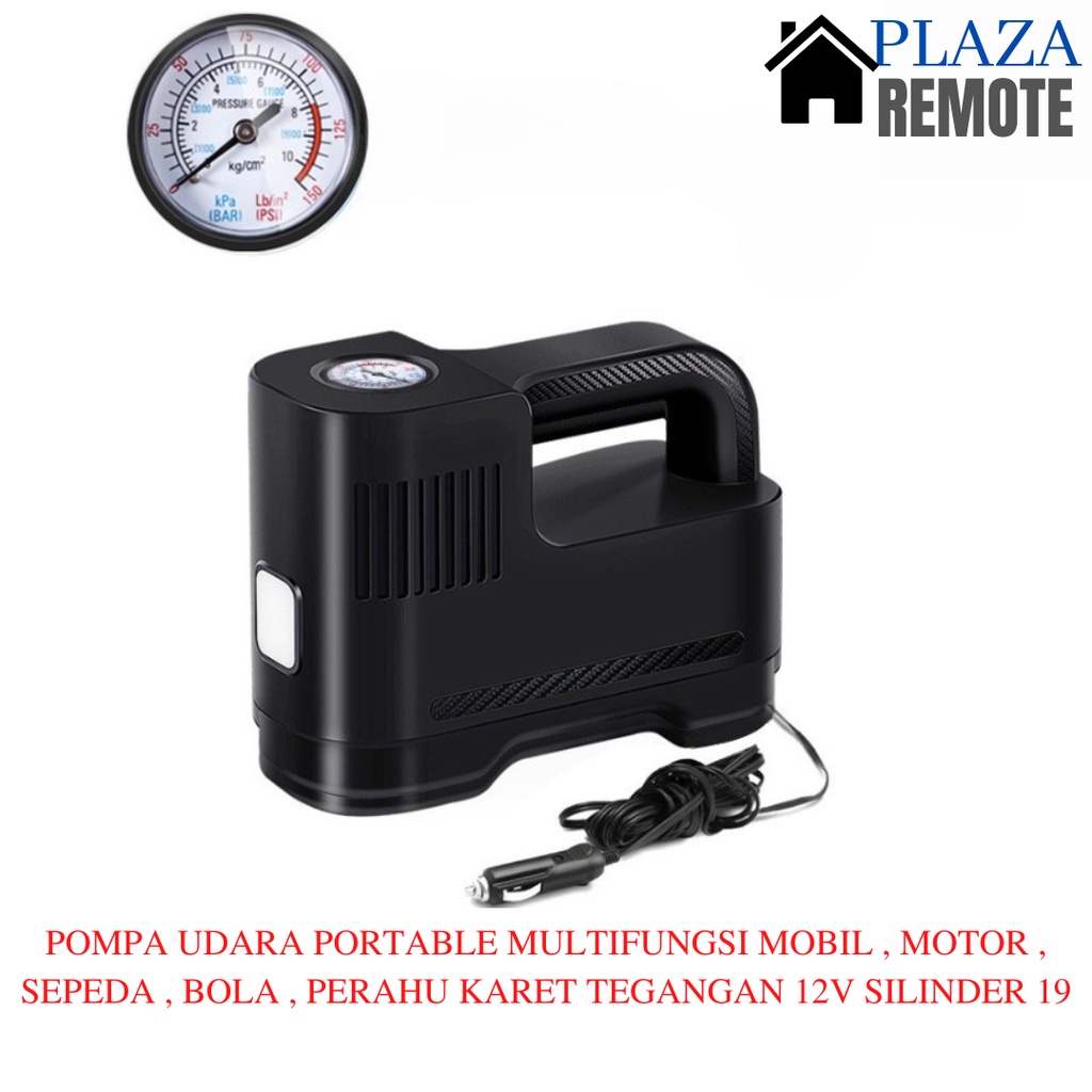 POMPA ANGIN BAN ELECTRIC PORTABLE AIR COMPRESOR 12V DC MULTIFUNGSI