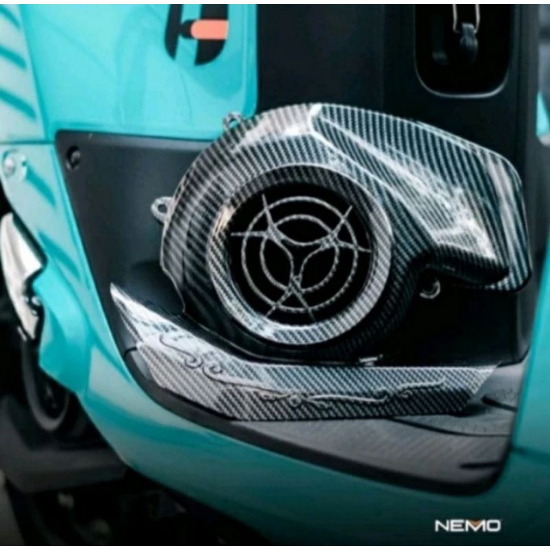 Cover Tutup Radiator FAZZIO 125 Carbon Nemo