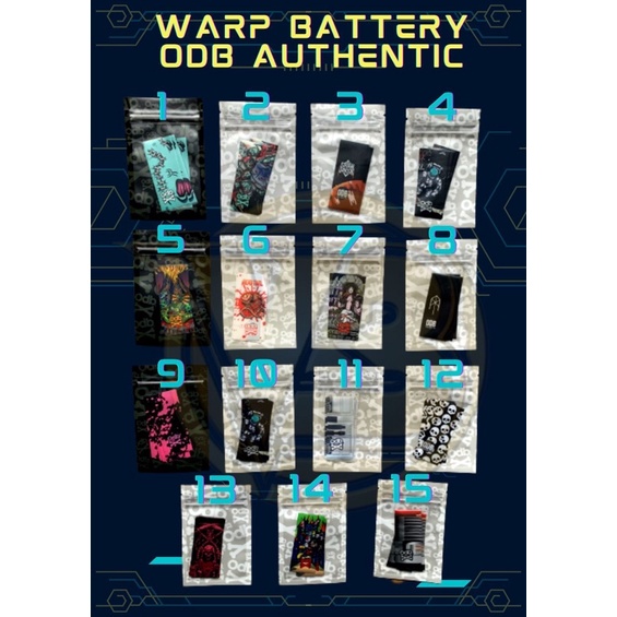 warp battery odb authentic
