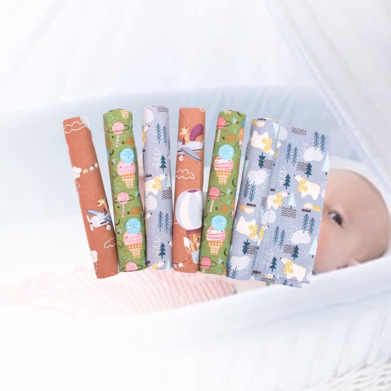 1 PCS Bedong Bayi Vinata Flanel Premium Full Print Jumbo Uk.125x90cm