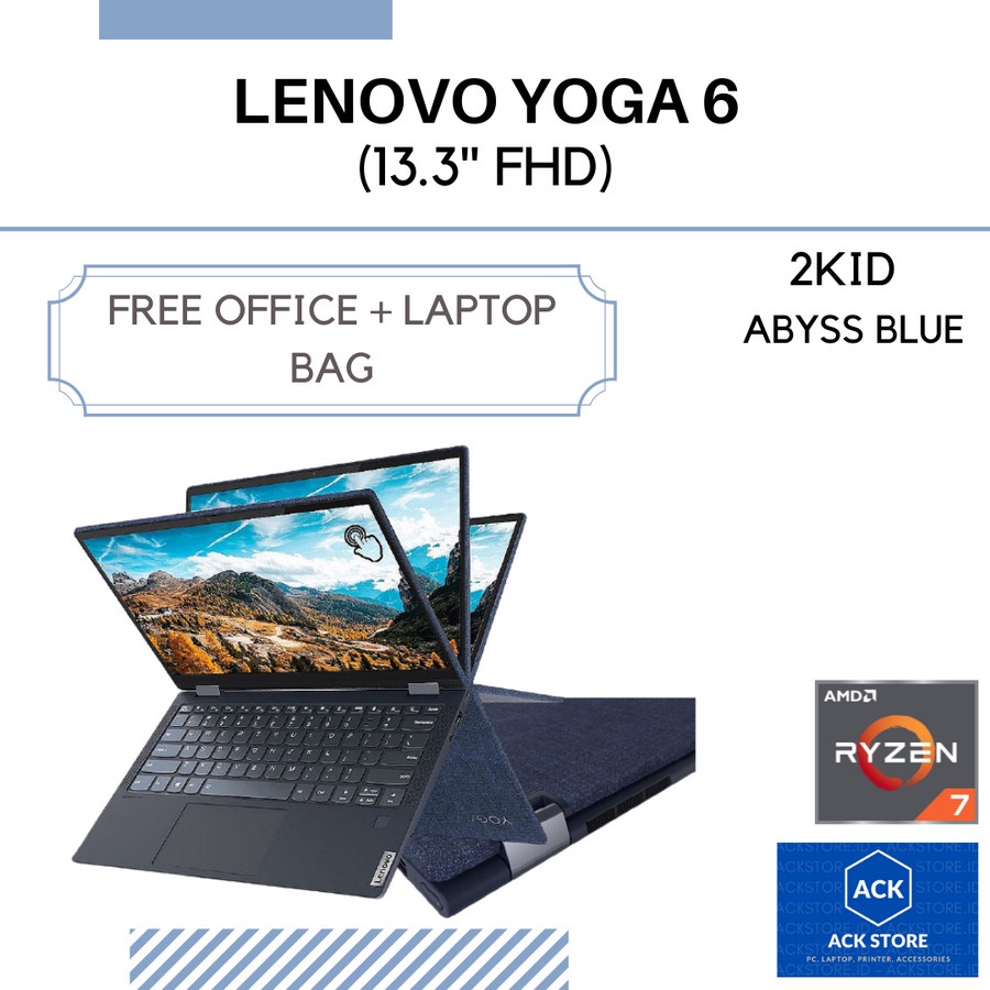 Lenovo Yoga 6 2KID Ryzen7 5700U 16GB 512GB W10 OHS 13.3"