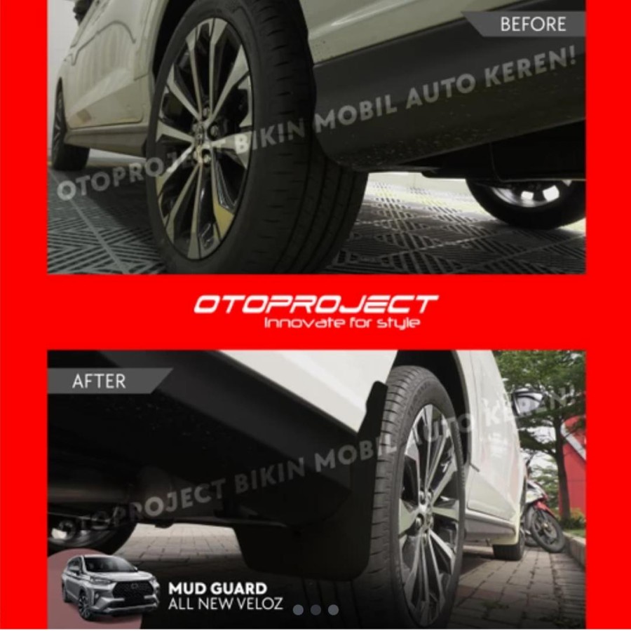 OTOPROJECT Mud Guard / Mudguard / Karpet Lumpur Toyota VELOZ 2022 Mud Guard / Mudguard / Karpet Lump