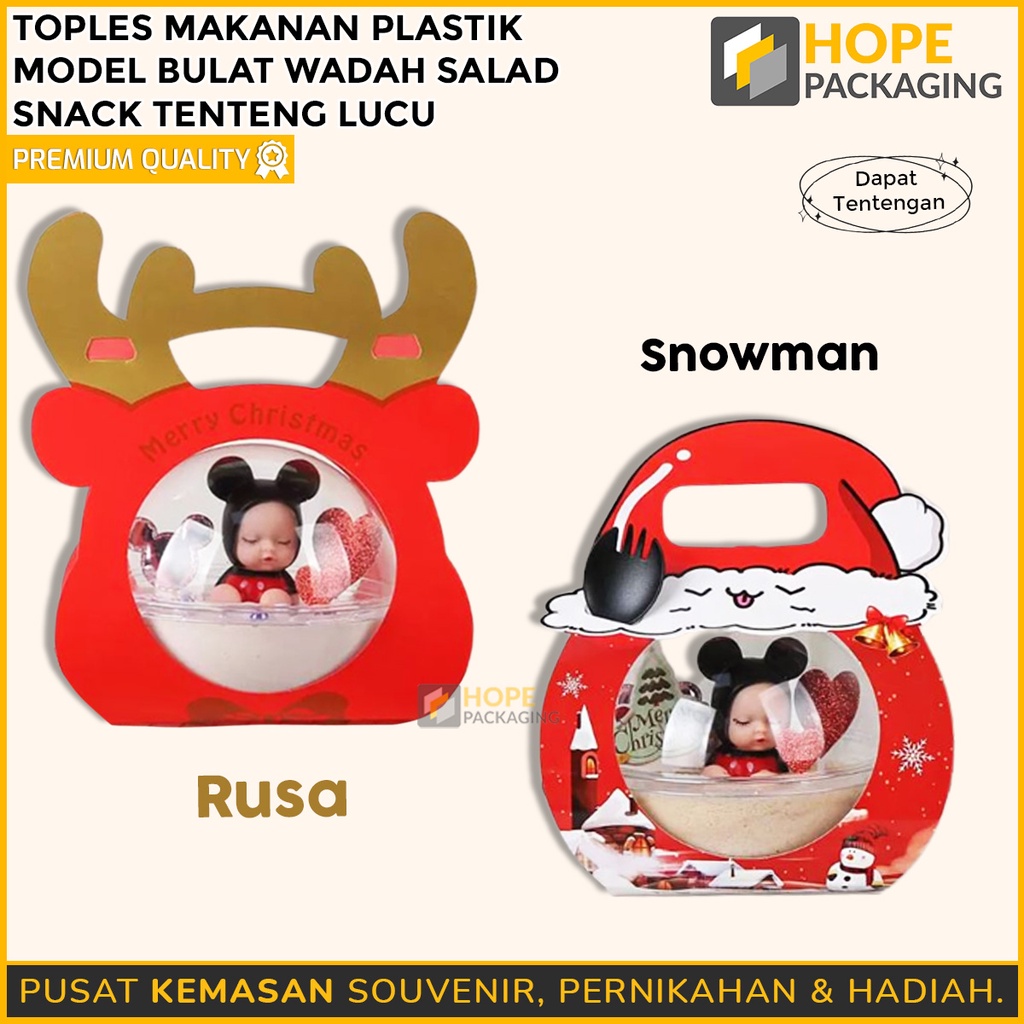 Toples bulat Souvenir Anak Takeaway unik Wadah Salad Snack Tenteng Lucu kue Cake ultah Kotak / Hampers Ulang tahun