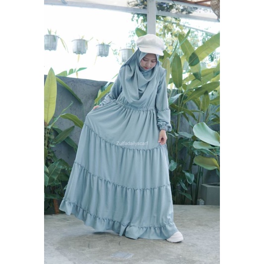 dress crinkle airflow gamis crinkle midi dress