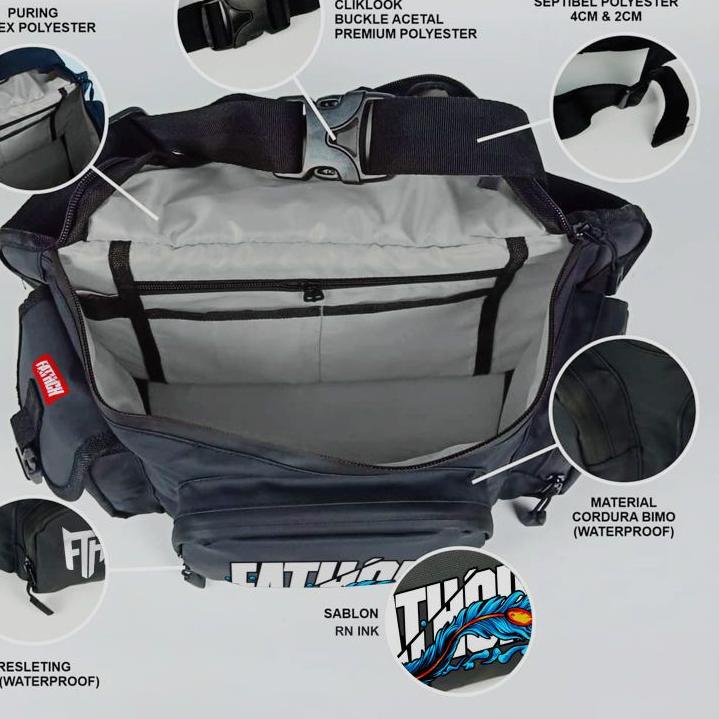 Harga Termurah WAISBAG| FATHCH| BLACK | ORIGINAL | NEW