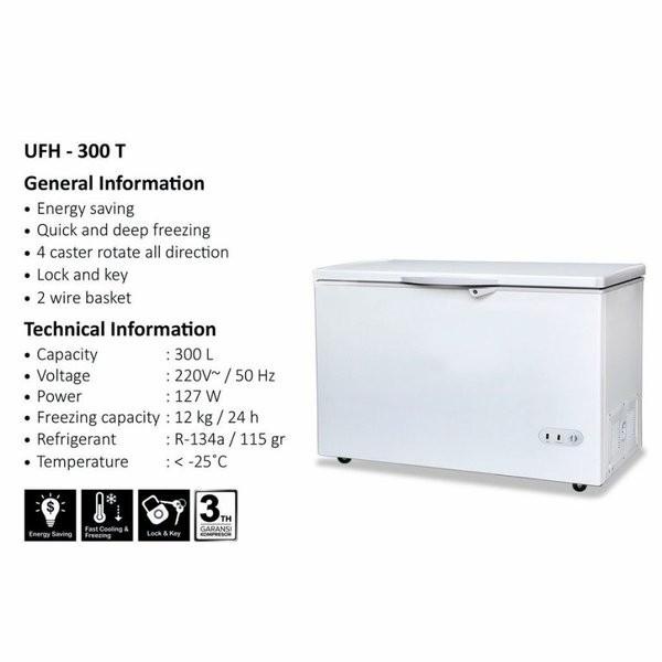 Chest Freezer Uchida Ufh 300T / Freezer Box Uchida 300L Ufh300T Guaranteed