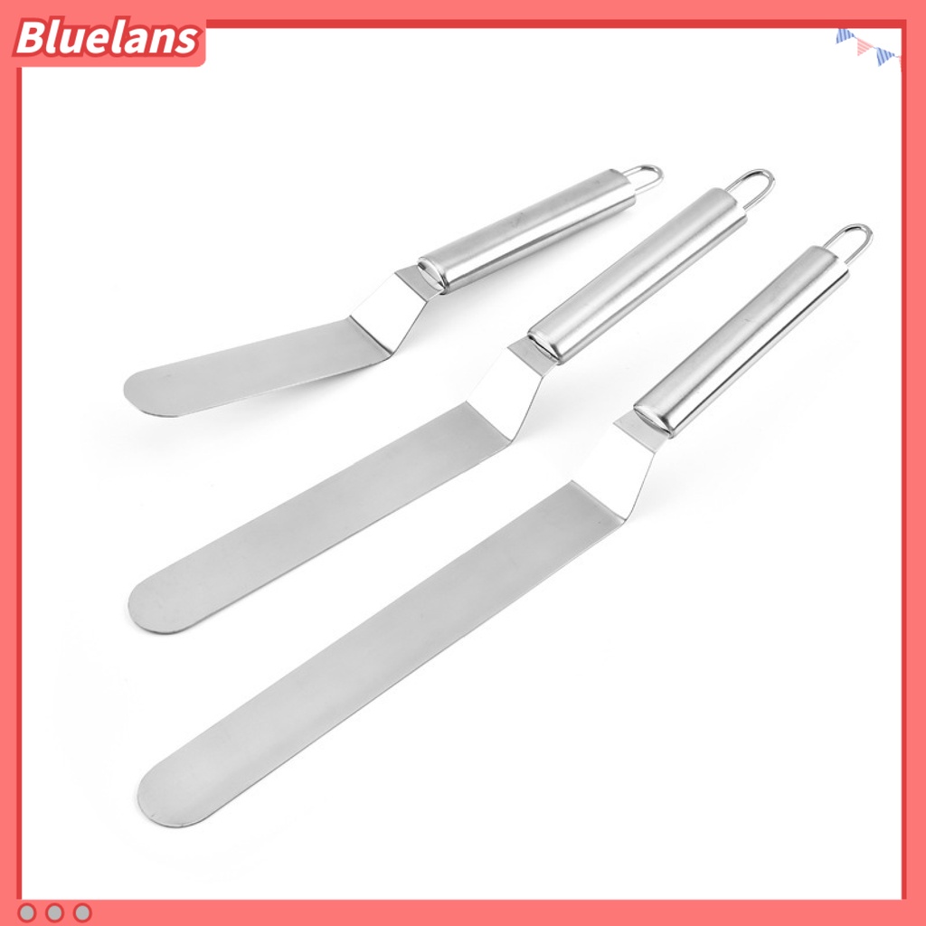 Bluelans Spatula Pengikis Krim Kue Multifungsi Bahan Stainless Steel Tahan Karat Untuk Rumah