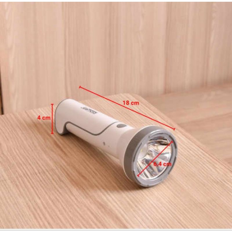Powerlite Senter Rechargeable Dengan Lampu Meja
