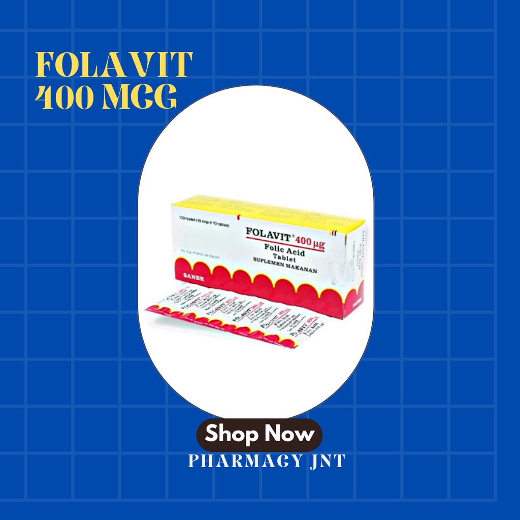 Jual Folavit Mcg Per Box Dan Folavit Vitamin Asam Folat Mg Dan Mg Sanbe