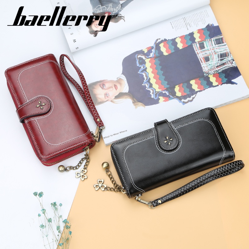 BAELLERRY N1813 Dompet Wanita Panjang Bahan Kulit PU Leather Premium WATCHKITE WKOS