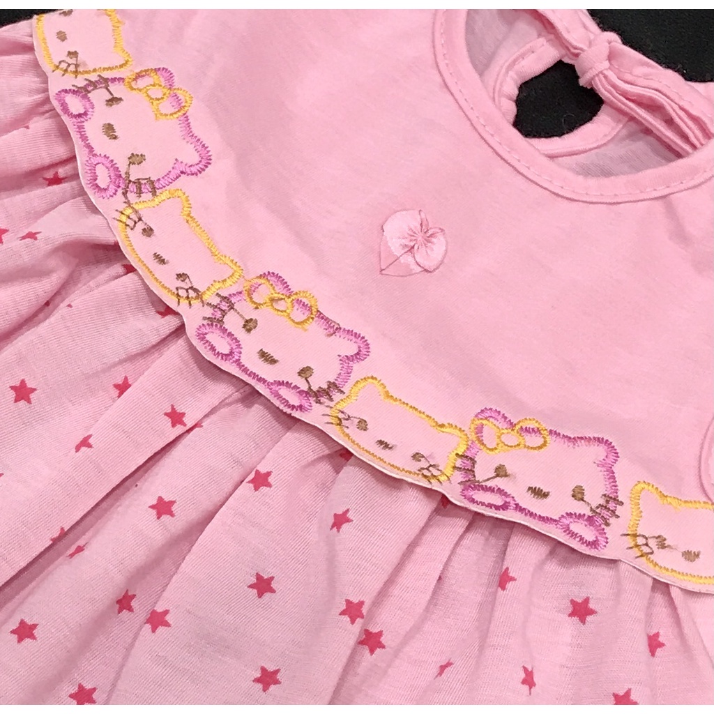 BAYIe - Dress Baju bayi/Anak Perempuan Cewek motif KITTY PLANET KIDS usia 0 -12 bulan / Pakaian anak