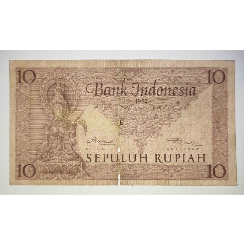 Paket uang kuno seri budaya 10 rupiah 25 rupiah 50 rupiah budaya tahun 1952 25 kebudayaan 50 kebudayaan