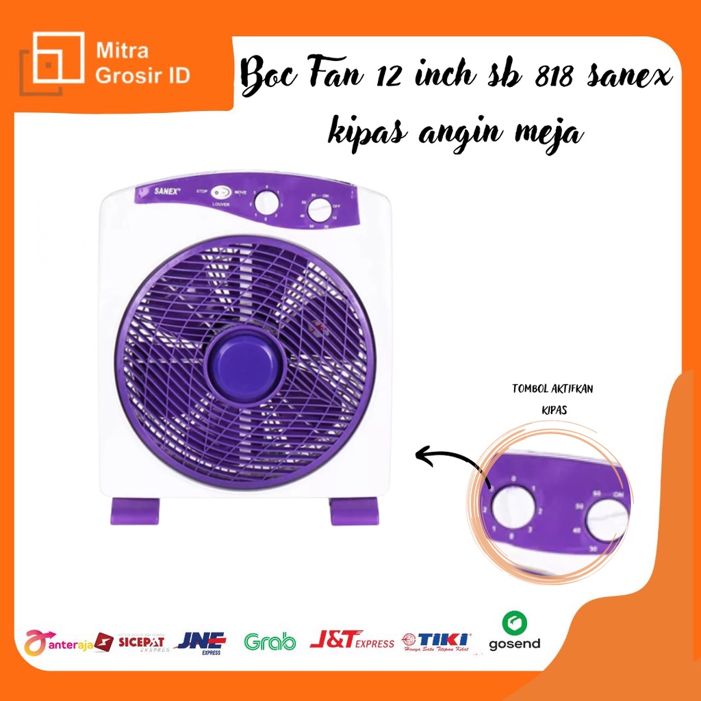 Box Fan 12 Inch SB-818 SANEX Kipas Angin Meja