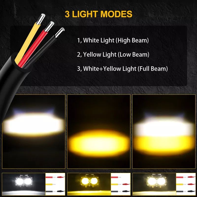 Lampu Tembak Sorot LED Laser Gun SQL3 Mata D2 Motor Mobil SQL 3 Warna Putih Kuning CSP Lasergun