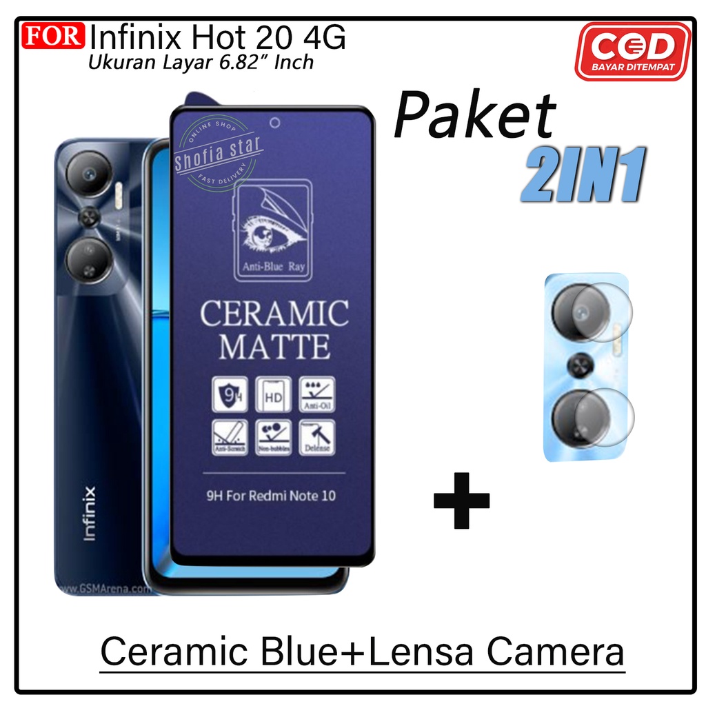 PAKET 2IN1 Anti Gores Ceramic Privacy Infinix Hot 20 Hot 20s Hot 20i Hot 30i Hot 30i Nfc Hot 30 Play Anti Spy Full Cover