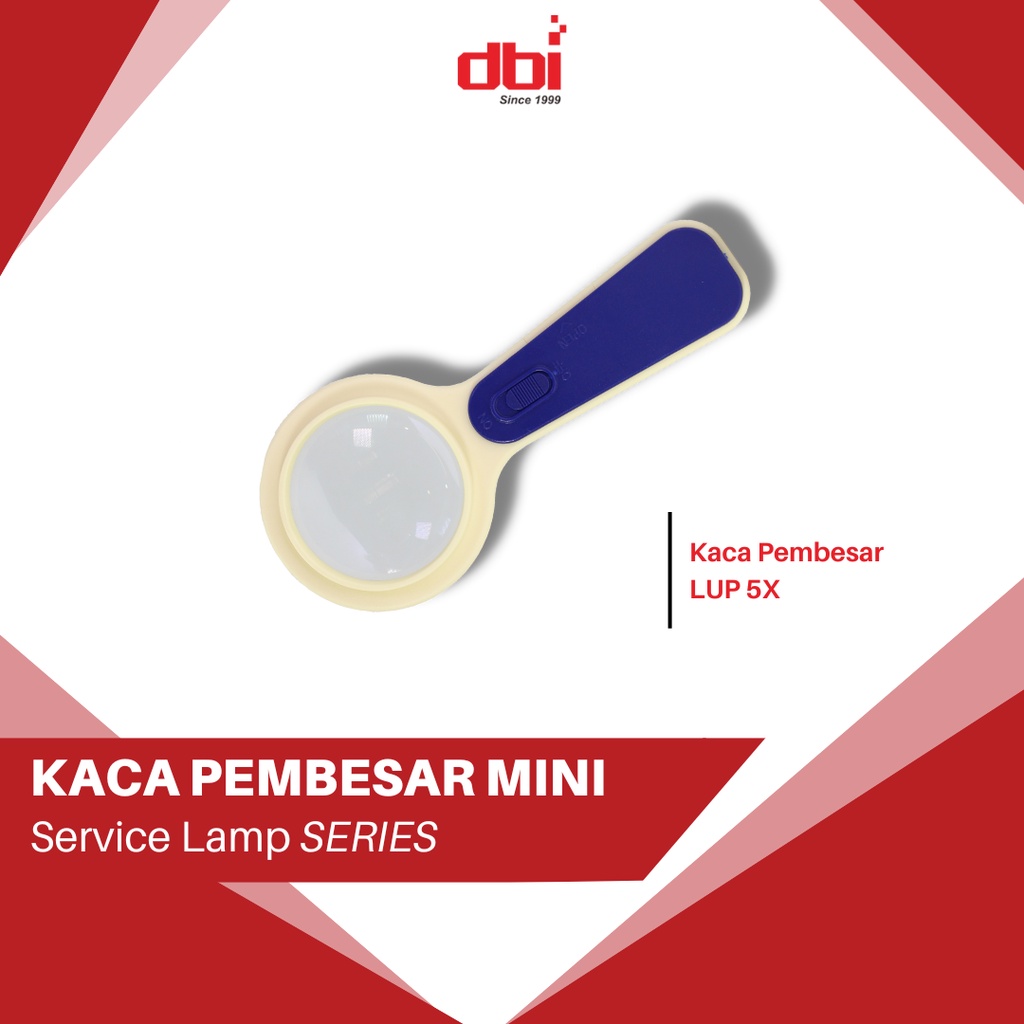 Kaca Pembesar + Lampu LED Mini Model LUP 5X