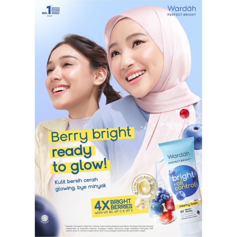 WARDAH Perfect Bright Creamy Foam Brightening + Smoothing / + Oil Control 100ml