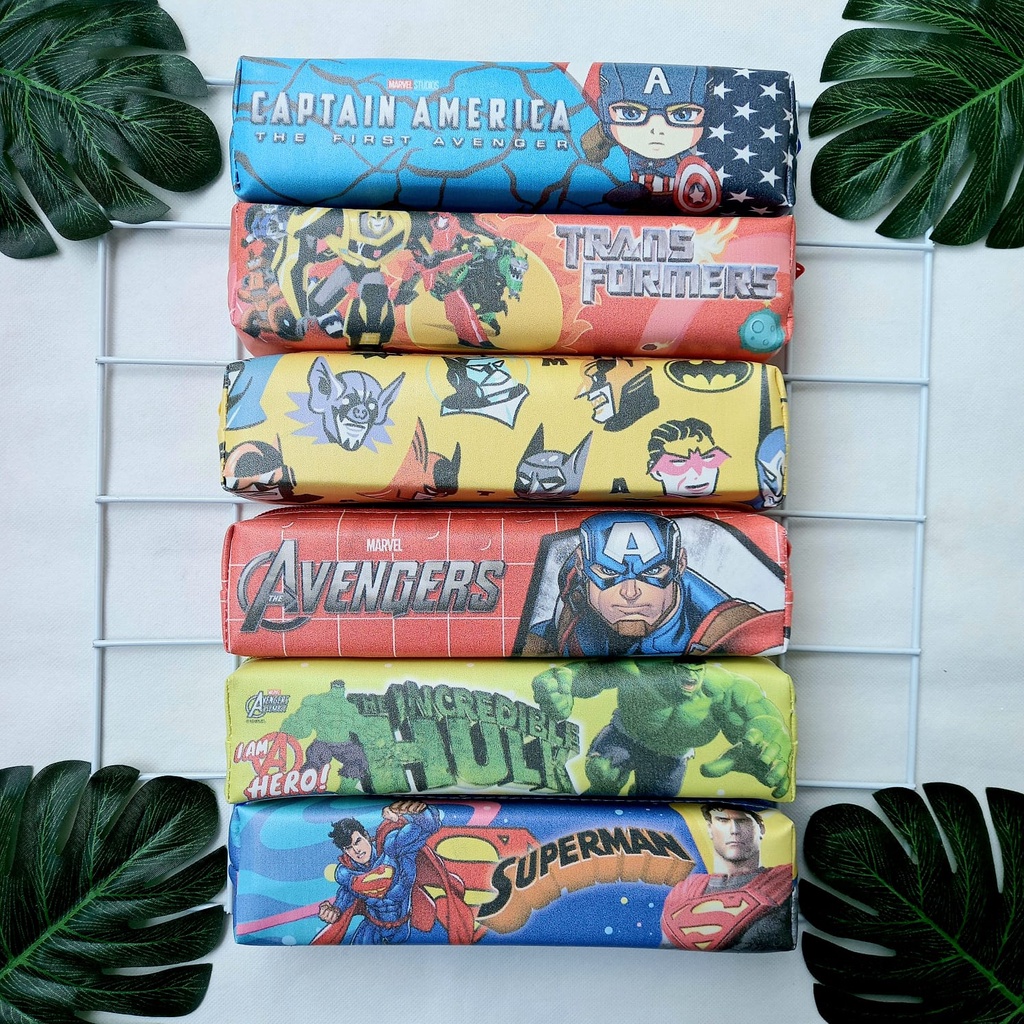 Kotak Pensil Karakter Pencil Case Tempat Pensil Super Hero