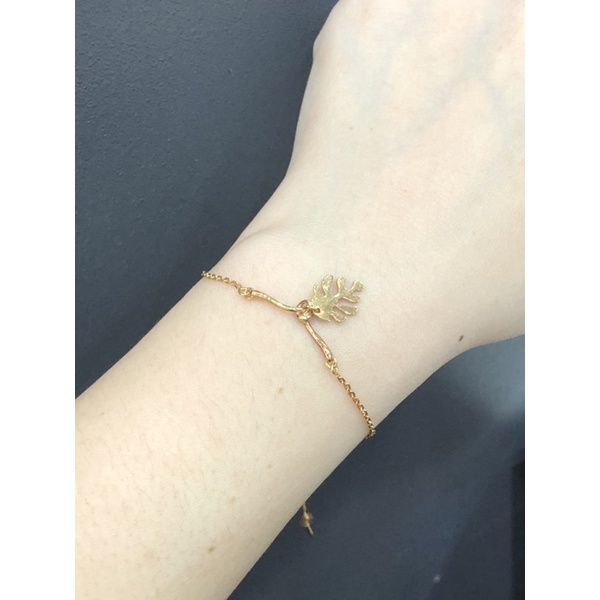 Gelang fashion gantung daun simple 375