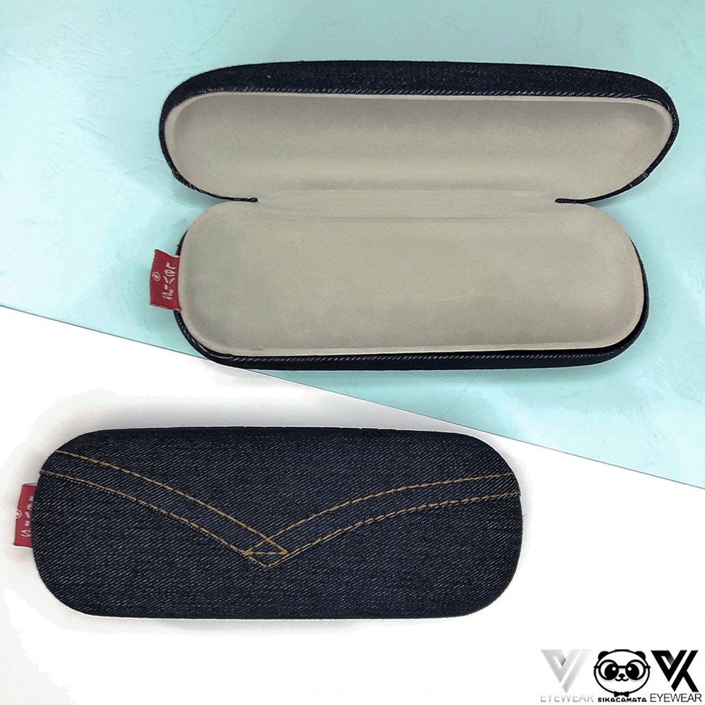 TEMPAT KACAMATA, KOTAK KACAMATA, HARDCASE KACAMATA, BOX KACAMATA PREMIUM Kulit, Levis Jeans, T.Morgan