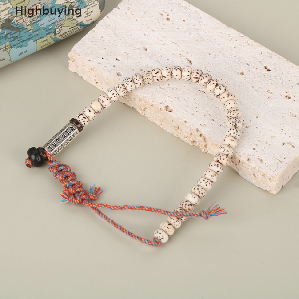 Hbid Gelang Tangan Unisex Desain Manik Bodhi Tibet Handmade Adjustable Untuk Umat Buddha Glory