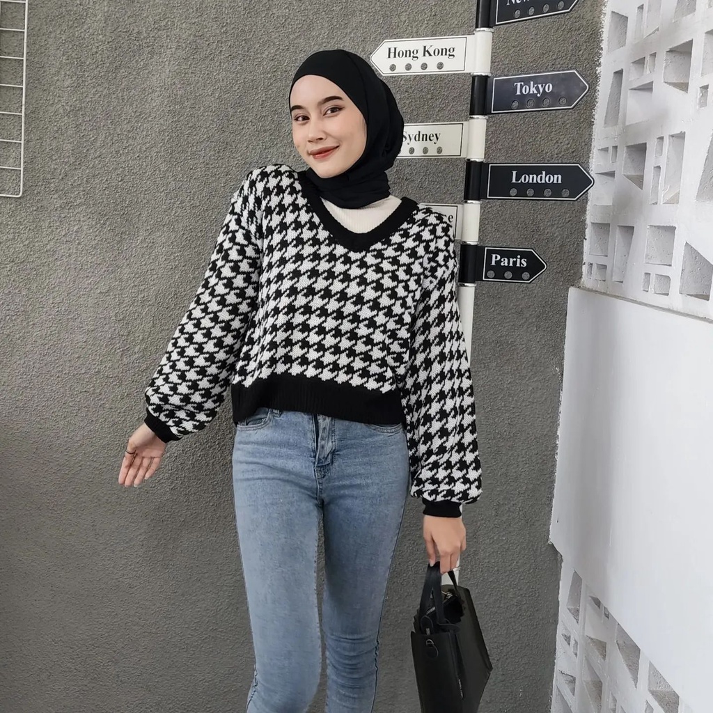 [CYC | COD] Outwear Autumn Crop Sweater | Rajut Outer Wanita Trendy Murah