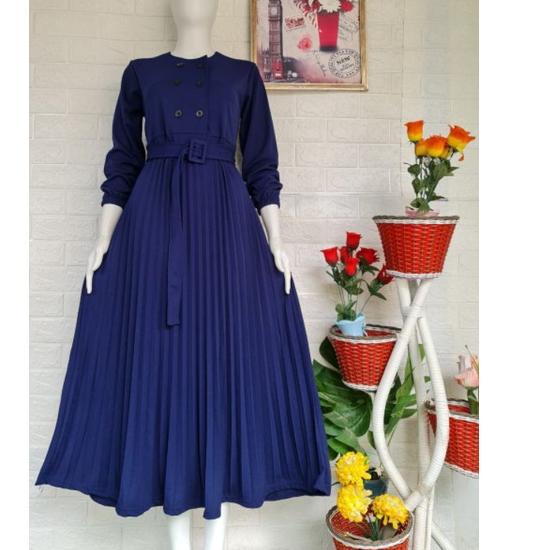 Menarik PROMOGamis plisket premium kancing hidup sabuk lepas/gamis terbaru/gamis/gamis drees terbaru