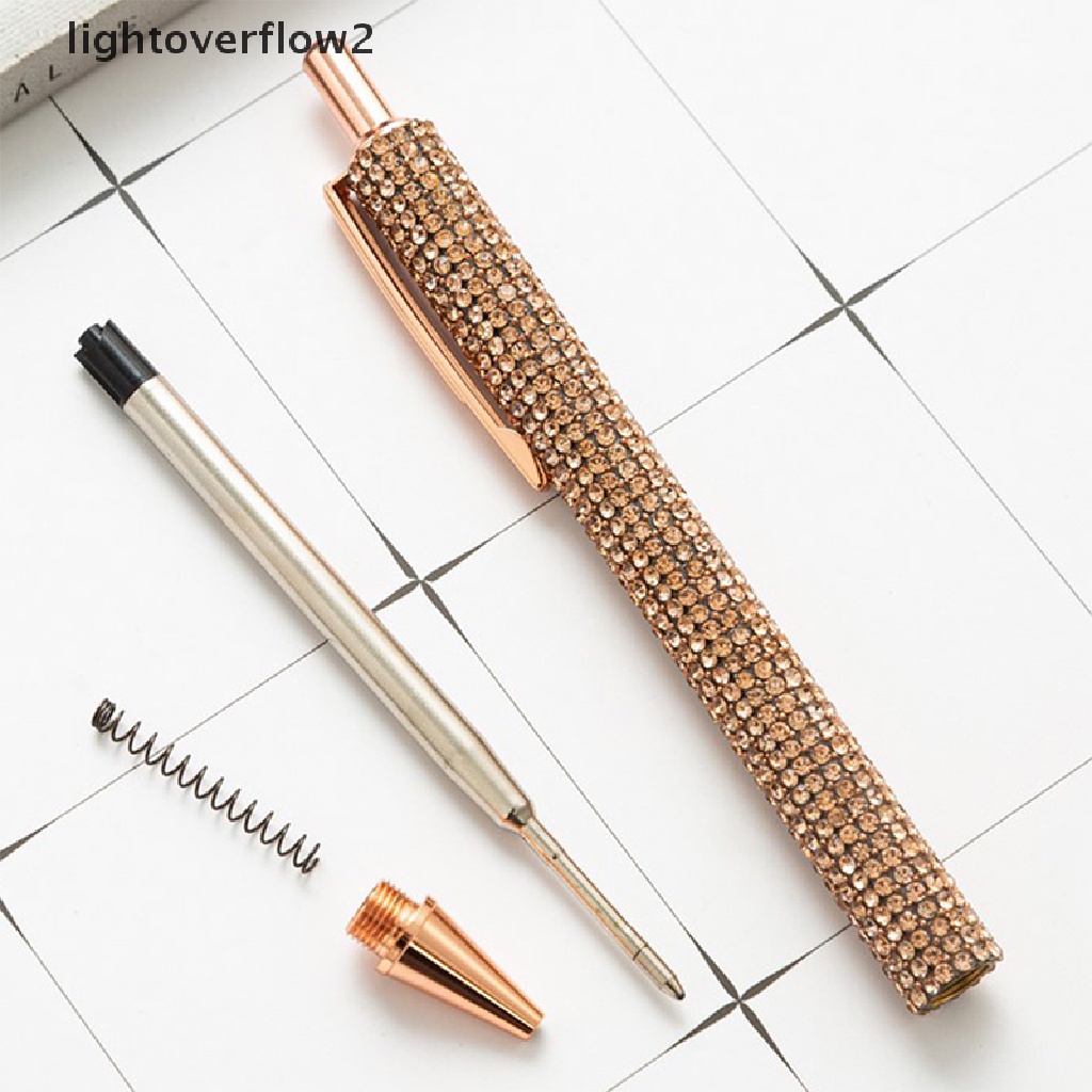 (lightoverflow2) Pulpen Tinta Hitam 0.5mm Dengan Glitter Untuk Kantor