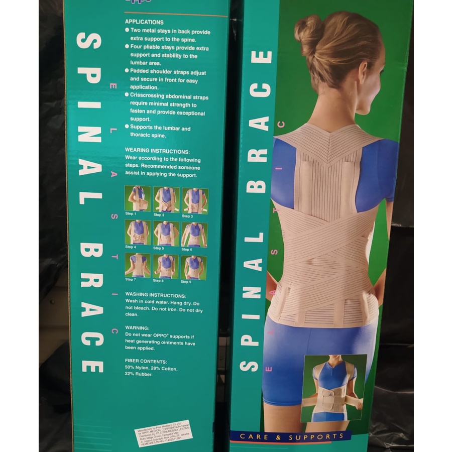 OPPO Korset Spinal Brace 2166 Penyangga Punggung Lumbo Sacral Tulang Belakang Ukuran S M L XL XXL