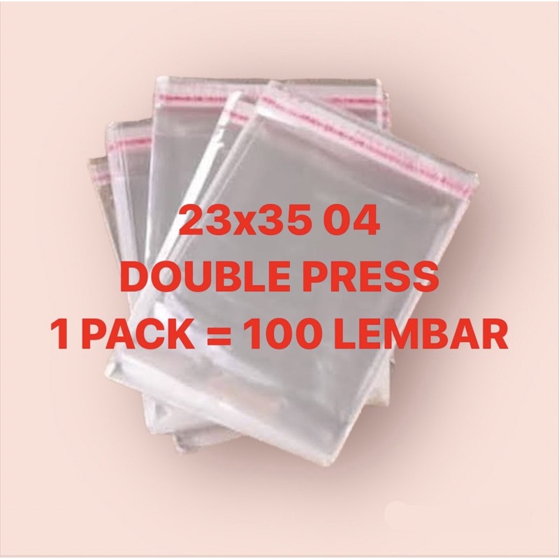 23x35 04 PLASTIK OPP SEAL 16 MICRON | PLASTIK PACKING SEAL HIJAB