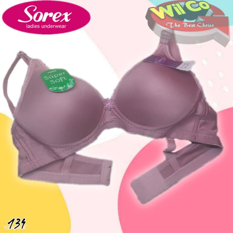 K134 - BRA WANITA SOREX BRA BUSA TANPA KAWAT CUP A/B SIZE 34-40 DUA KAIT