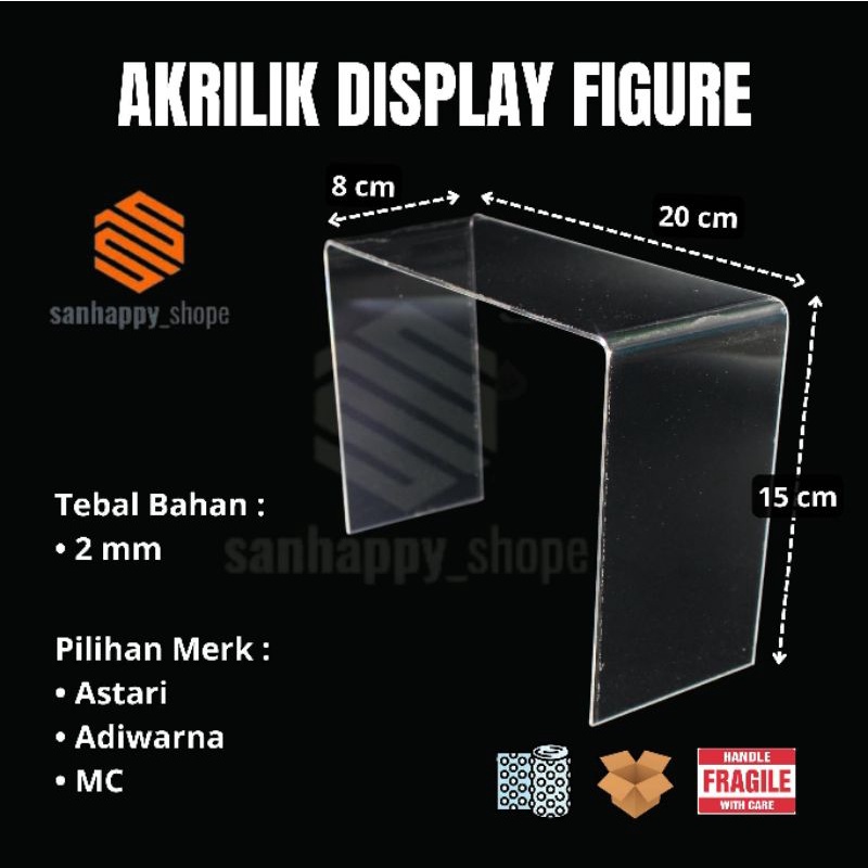 Akrilik rak display pajangan action figure tas etalase / akrilik dudukan tas pajangan/ rak susun untuk pajangan figure display lipstik parfum tebal 2mm-5mm