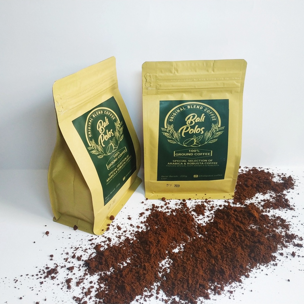 

BALI POLOS Kopi Bali Bubuk 200 Gram Kopi Murni Arabica Dan Robusta Blend