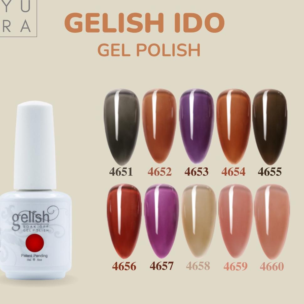 GRATIS ONGKIR Gelish IDO GIDO Kutek Gel Nail Polish UV LED No. 4201-4660 (ART. )